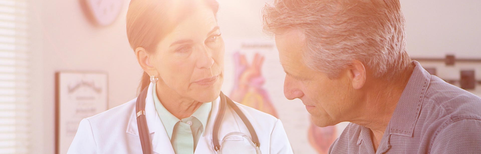 Pensive looking healthcare professional with a patient